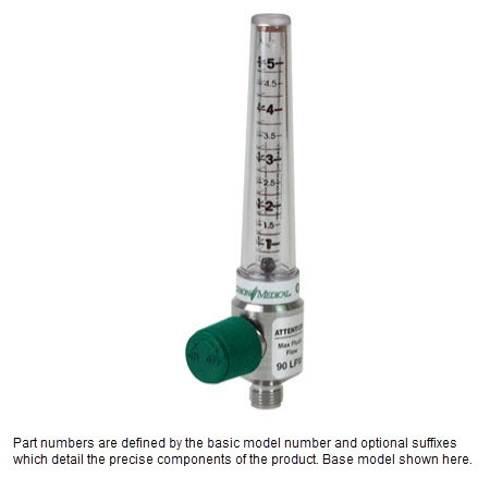 Chrome Oxygen Flowmeter, 0-5 LPM