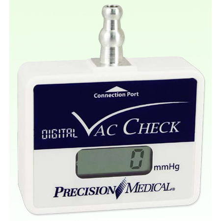 Digital Vac Check, 0-760 mmHg, 1/4-in Barb, Lithium Ion Battery, 1.63W x 2.13H x 1D-in, 0.15 lbs