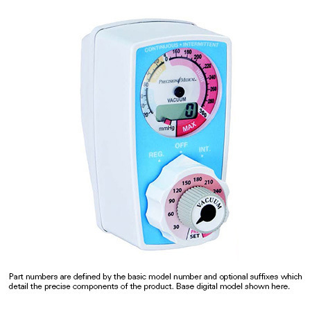 Cont/Int Vacuum Preset Suction Regulators, DISS Male