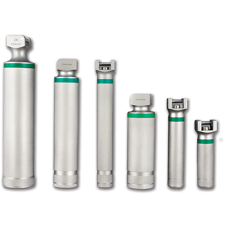 GreenLine Fiber Optic Knurled Finish Laryngoscope Handles