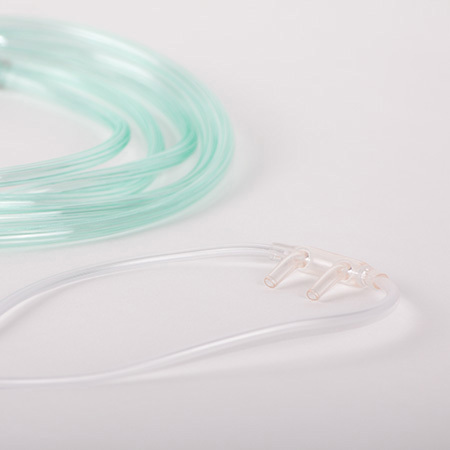 Oxygen Nasal Cannula, Comfort Soft Plus, Infant, High Flow up to 7LPM, Light Blue, Disposable
